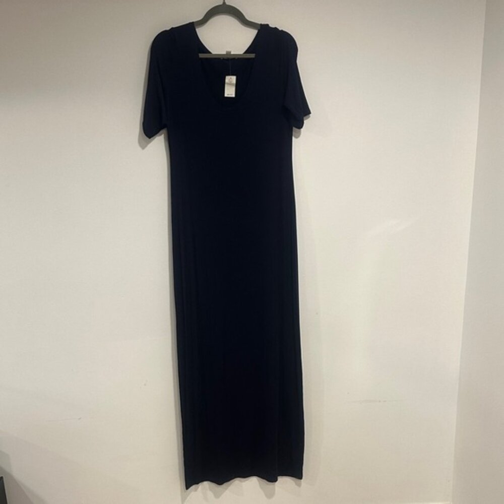 Navy blue maternity Maxi Dress